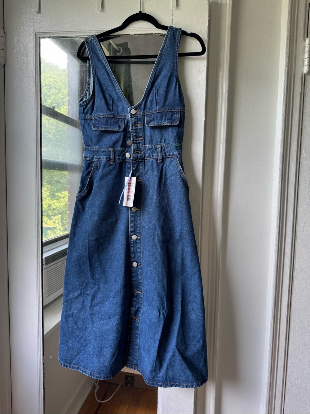 Cider Blue Denim Midi Dress